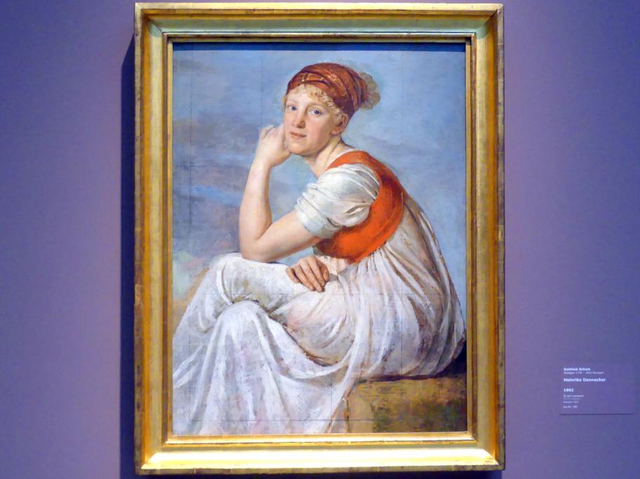 Gottlieb Schick (1798&ndash;1810), Heinrike Dannecker, Stuttgart, Staatsgalerie, Europäische Malerei und Skulptur 10, 1802