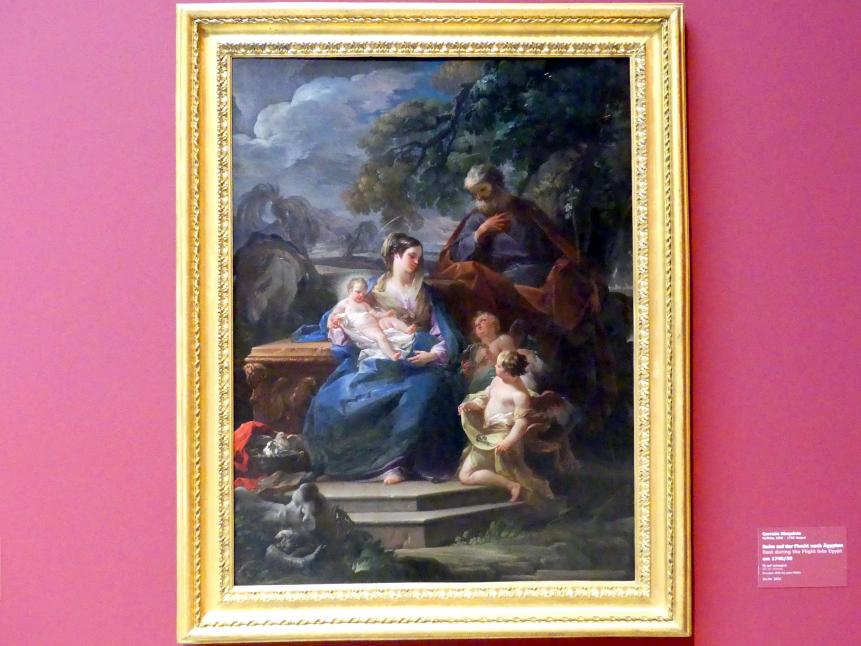 Corrado Giaquinto (1736–1760), Ruhe auf der Flucht nach Ägypten, Stuttgart, Staatsgalerie, Italienische Malerei 1, um 1740–1750