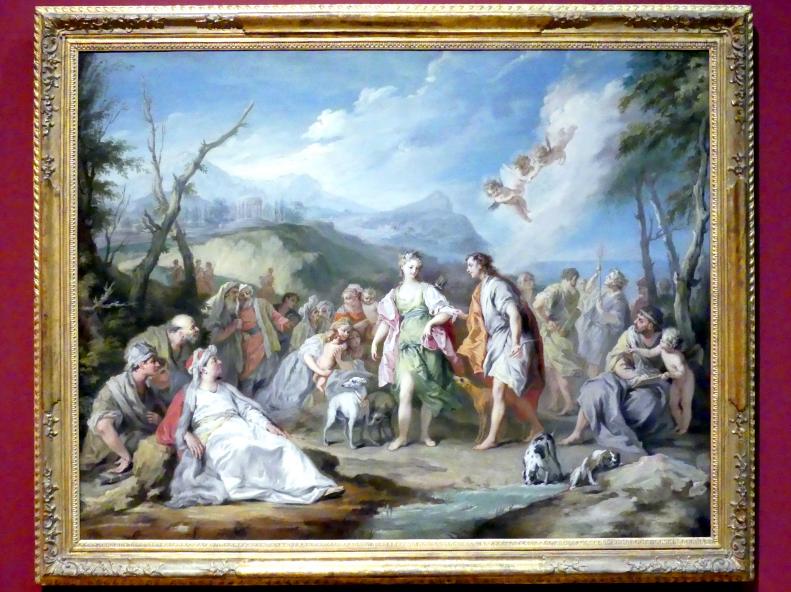 Jacopo Amigoni (1723–1752), Begegnung von Habrokomes und Antheia, Stuttgart, Staatsgalerie, Italienische Malerei 2, 1744