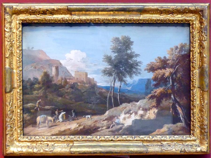 Marco Ricci (1717&ndash;1722), Landschaft mit gestürztem Pferd, Stuttgart, Staatsgalerie, Italienische Malerei 3, nach 1716