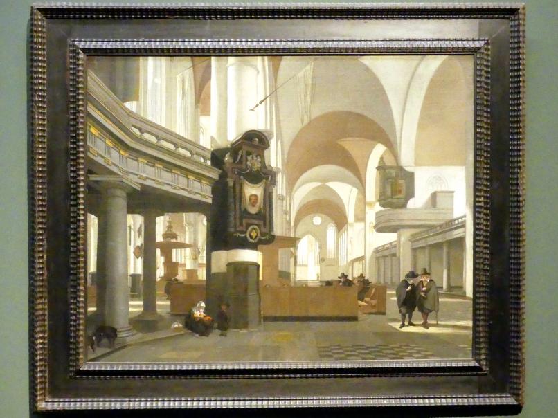 Emanuel de Witte (1650&ndash;1680), Innenansicht der Oude Kerk in Amsterdam, Stuttgart, Staatsgalerie, Niederländische Malerei 3, 1660