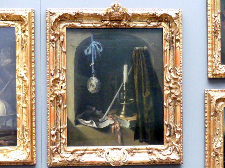 Gerard Dou (Gerrit Dou) (1629&ndash;1672), Stillleben mit Leuchter und Taschenuhr, Dresden, Gemäldegalerie Alte Meister, 2. OG: Niederländische Genremalerei, um 1660