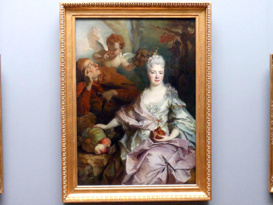 Nicolas de Largillière (1680&ndash;1730), Bildnis einer Dame als Pomona, Dresden, Gemäldegalerie Alte Meister, 2. OG: Hofkunst 18. Jahrhundert, Undatiert