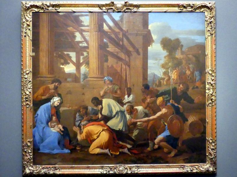 Nicolas Poussin (1624–1663), Die Anbetung der Könige, Dresden, Gemäldegalerie Alte Meister, 1. OG: Französische Malerei 17. Jahrhundert, 1633