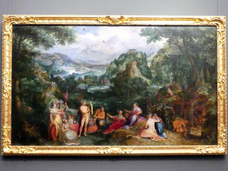 Gillis van Coninxloo (1598&ndash;1604), Landschaft mit dem Urteil des Midas, Dresden, Gemäldegalerie Alte Meister, 1. OG: Niederländische Malerei 17. Jahrhundert, 1598