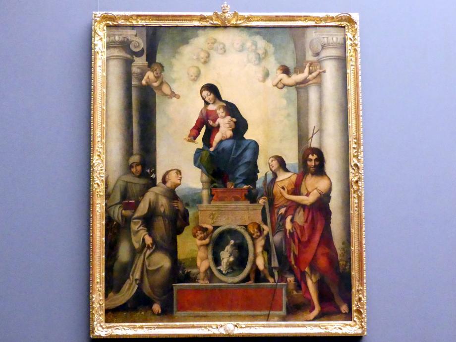 Antonio Allegri (Correggio) (1511&ndash;1532), Die Madonna des heiligen Franziskus, Dresden, Gemäldegalerie Alte Meister, 1. OG: Altäre, 1514&ndash;1515