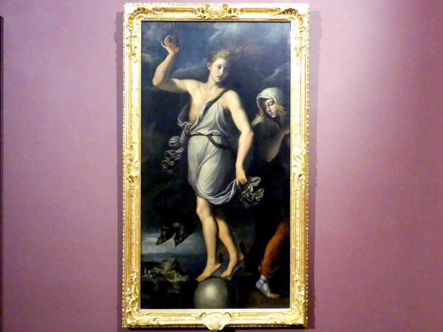 Girolamo da Carpi (1537&ndash;1545), Die Gelegenheit und die Reue, Dresden, Gemäldegalerie Alte Meister, EG: Ferrareser Malerei, 1541