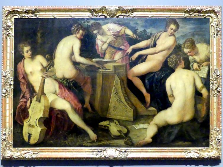 Tintoretto (Jacopo Robusti) (1540&ndash;1590), Musizierende Frauen, Dresden, Gemäldegalerie Alte Meister, EG: Venezianische Malerei, nach 1566