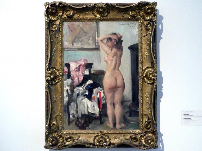 Lovis Corinth (1891&ndash;1925), Modellpause, Dresden, Albertinum, Galerie Neue Meister, 2. Obergeschoss, Saal 10, 1909