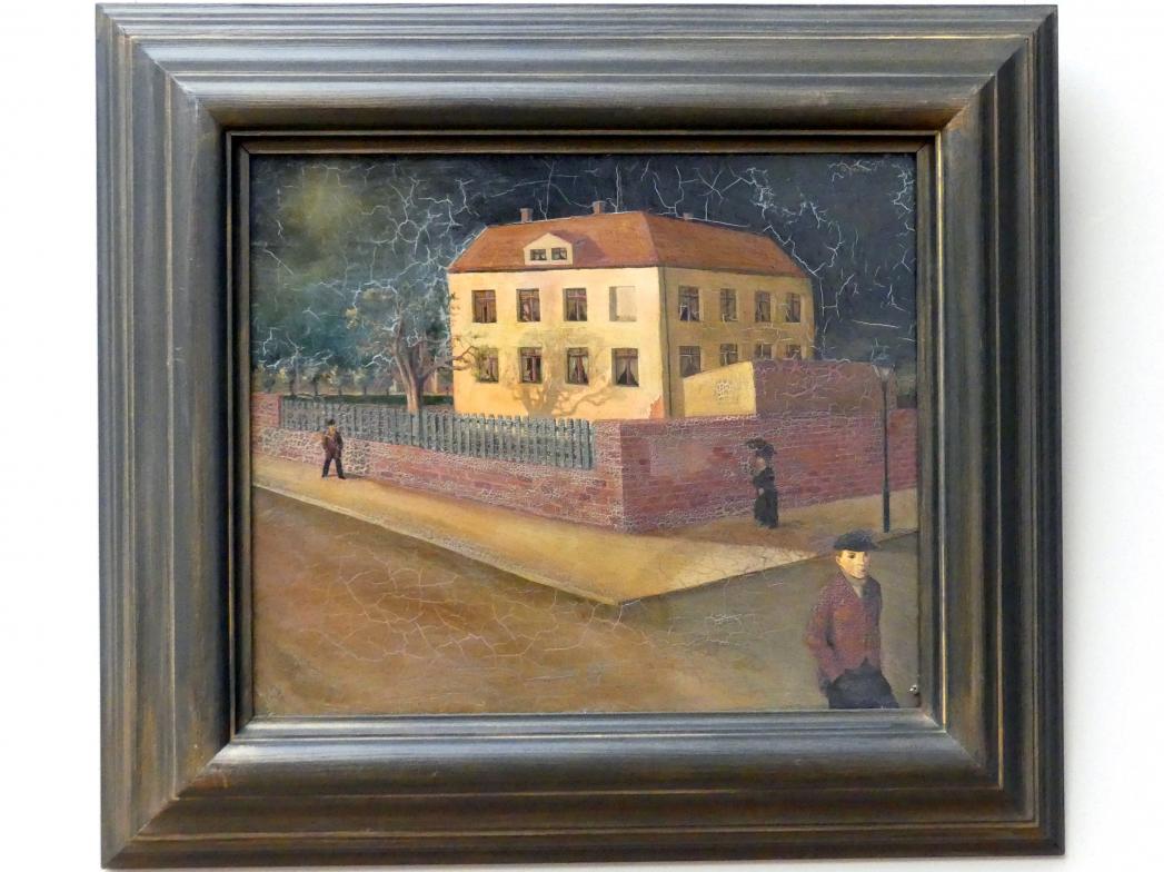 Wilhelm Lachnit (1922–1945), Haus im Gewitter, Dresden, Albertinum, Galerie Neue Meister, 2. Obergeschoss, Saal 15, 1922, Bild 1/2