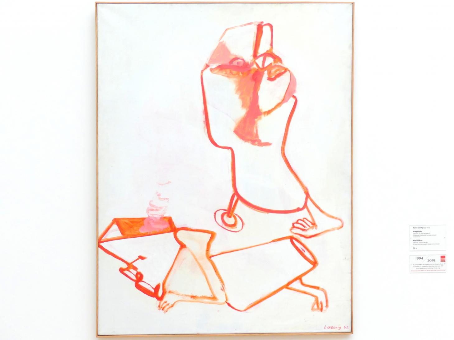 Maria Lassnig (1945–2011), Kriegskinder, Dresden, Albertinum, Galerie Neue Meister, 2. Obergeschoss, Saal 16, 1960–1961