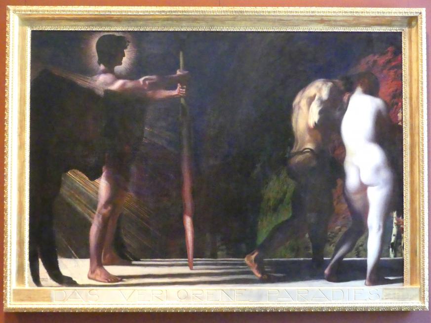 Franz von Stuck (1890–1923), Das verlorene Paradies, Dresden, Albertinum, Galerie Neue Meister, 1. Obergeschoss, Klingersaal, 1897