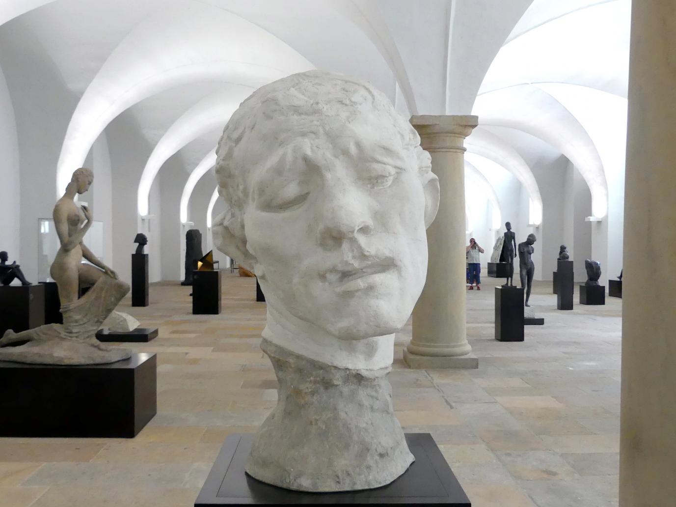 Auguste Rodin (1863&ndash;1917), Kolossalkopf des Pierre de Wissant, Dresden, Albertinum, Galerie Neue Meister, Erdgeschoss, Skulpturenhalle, 1886&ndash;1887
