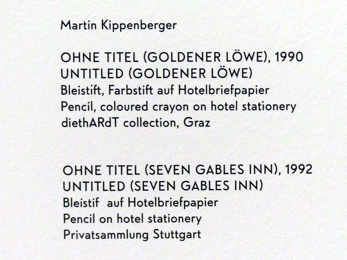 Martin Kippenberger (1984&ndash;1996), Ohne Titel (Goldener Löwe), München, Lenbachhaus, Kunstbau, Ausstellung "BODY CHECK" vom 21.05.-15.09.2019, 1990, Bild 2/2