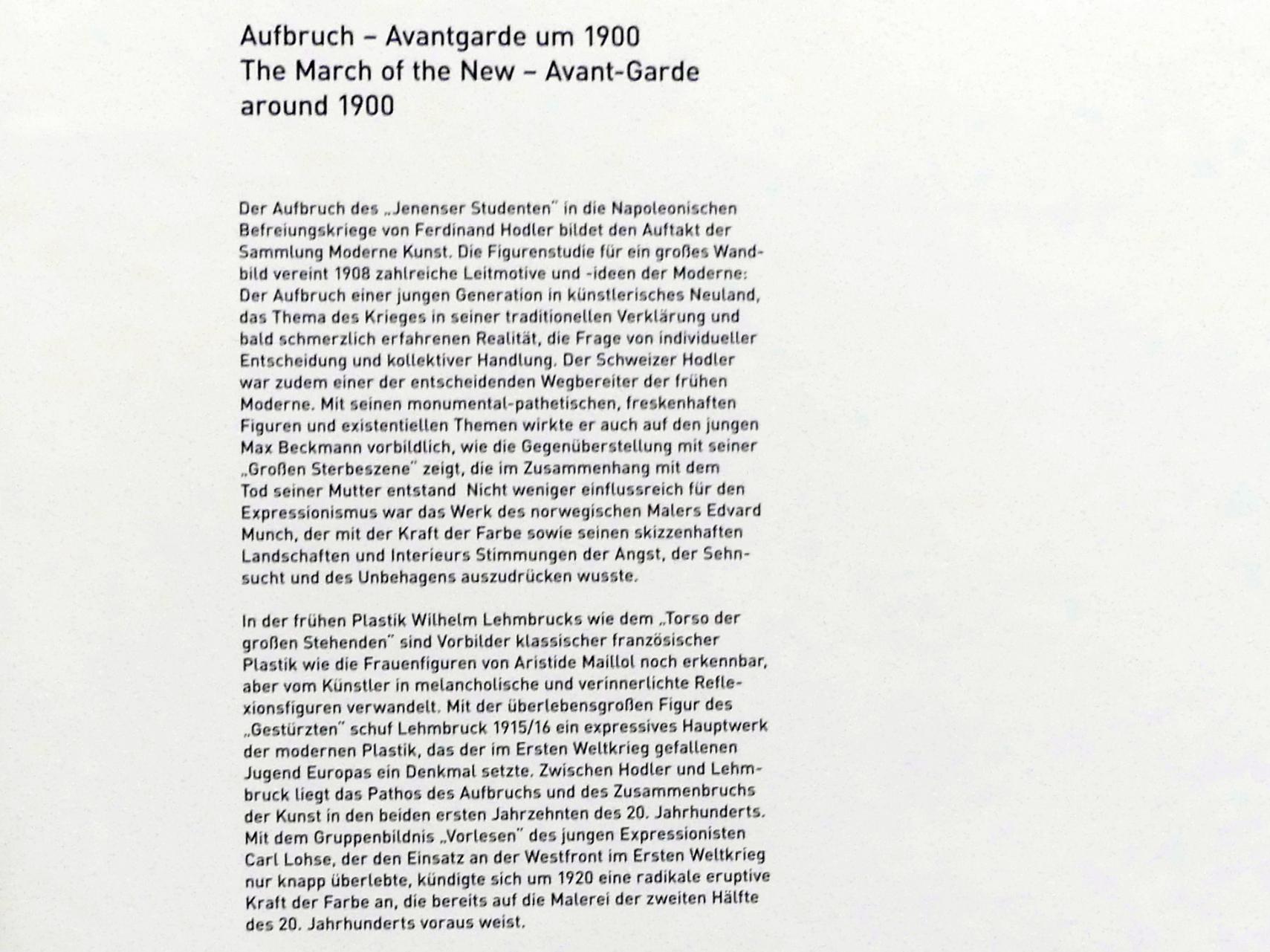 Ferdinand Hodler (1882&ndash;1915), Jenenser Student, München, Pinakothek der Moderne, Saal 4, 1908, Bild 3/4