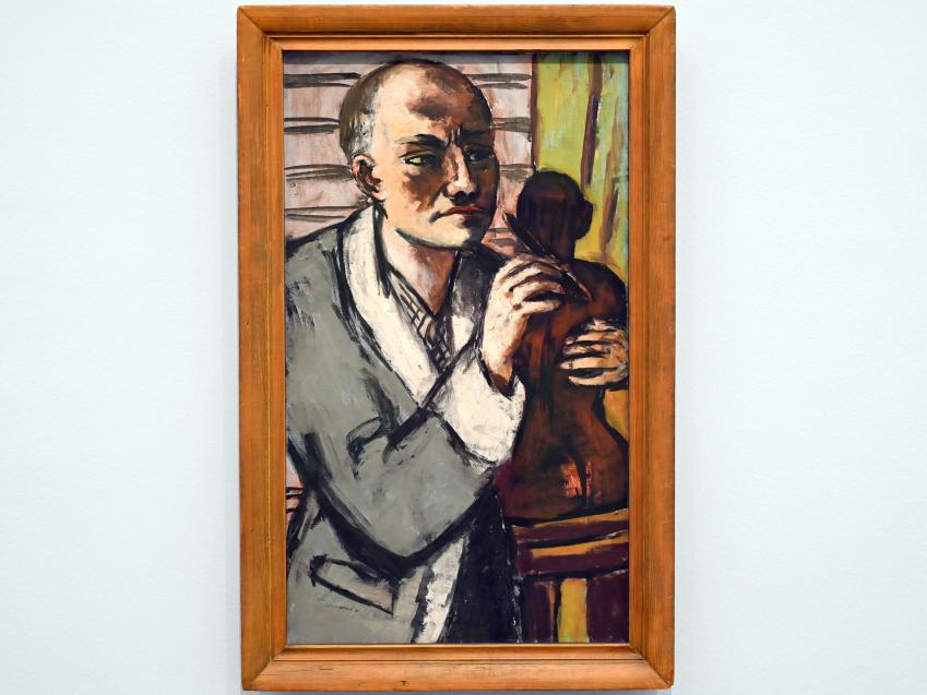 Max Beckmann (1905&ndash;1950), Selbstbildnis mit grauem Schlafrock, München, Pinakothek der Moderne, Saal 9, 1941