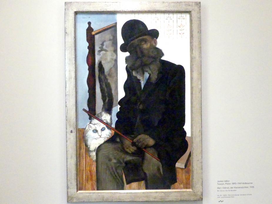 Jankel Adler (1925&ndash;1927), Herr Cléron, der Katzenzüchter, München, Pinakothek der Moderne, Saal 10, 1925