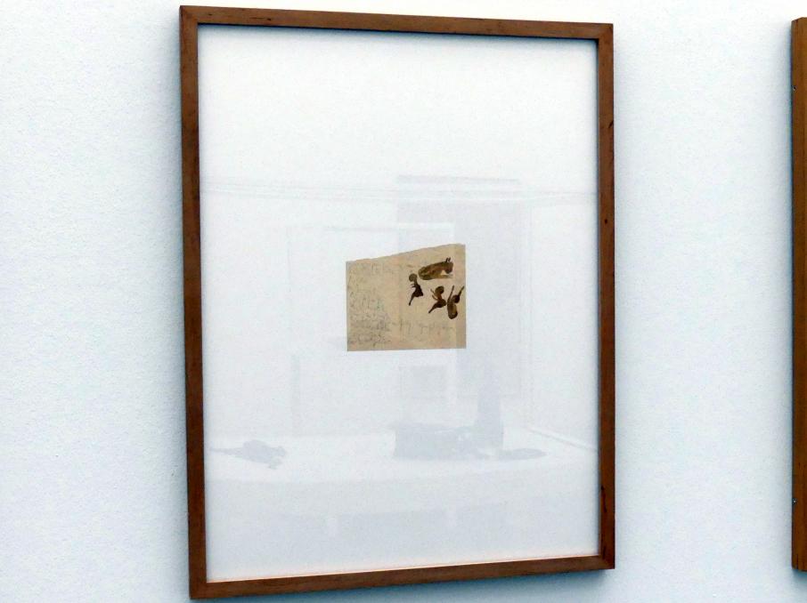 Joseph Beuys (1948&ndash;1985), unbetitelt (Grafiktitel: Kalb mit Kinder), München, Pinakothek der Moderne, Saal 18, um 1950