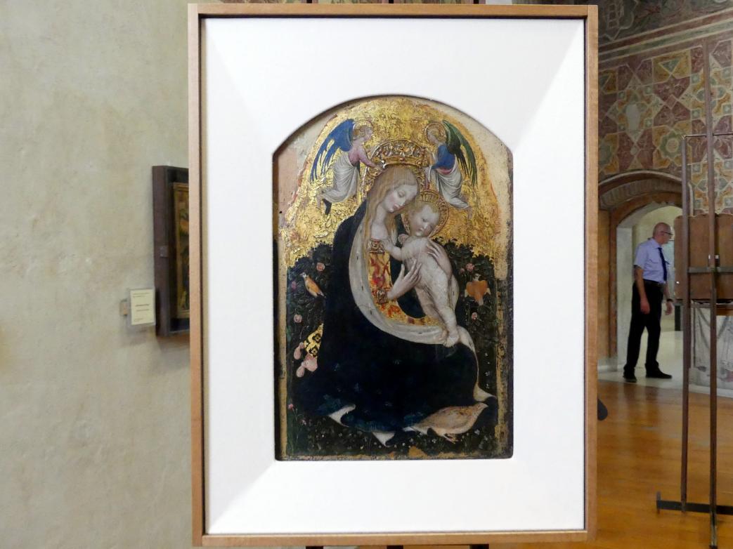 Antonio Pisanello (Antonio di Puccio Pisano) (1420–1440), Madonna mit der Wachtel, Verona, Museo di Castelvecchio, Saal 10, um 1420