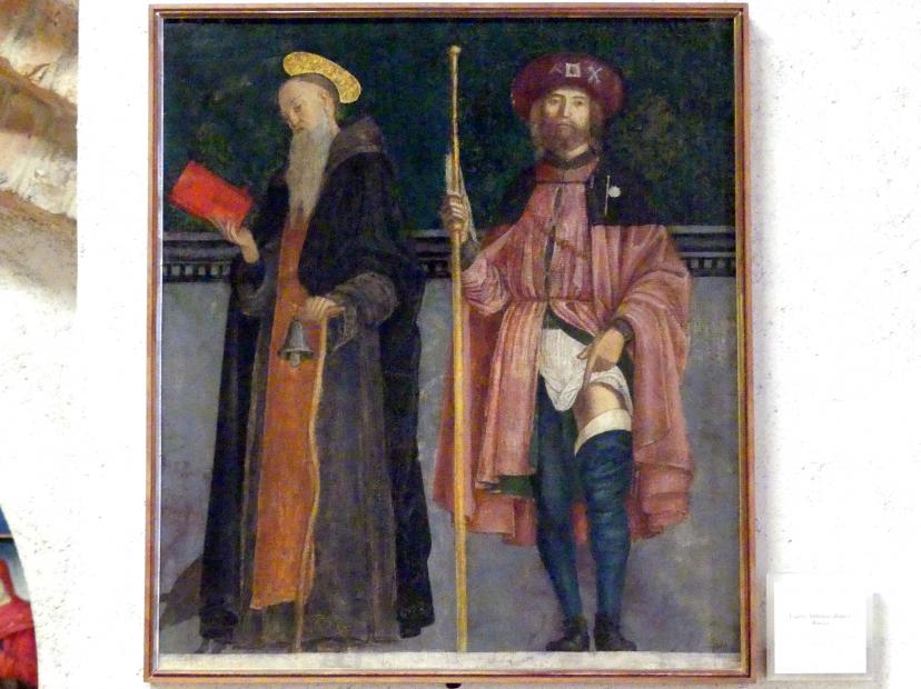 Francesco Morone (1515&ndash;1526), Die Heiligen Antonius und Rochus, Verona, Museo di Castelvecchio, Saal 14, Undatiert