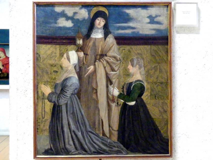 Francesco Morone (1515&ndash;1526), Die Heilige Klara und zwei Stifterinnen, Verona, Museo di Castelvecchio, Saal 14, Undatiert