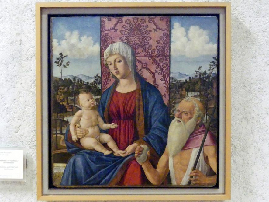 Giovanni di Niccolò Mansueti (1500&ndash;1502), Maria mit Kind und dem Heiligen Hieronymus, Verona, Museo di Castelvecchio, Saal 13, Undatiert