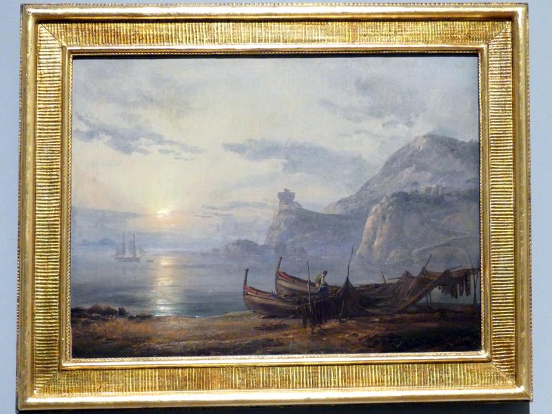 Johan Christian Clausen Dahl (1815&ndash;1852), Morgens am Ufer der Insel Ischia, Breslau, Nationalmuseum, 2. OG, europäische Kunst 15.-20. Jhd., Saal 14, 1822