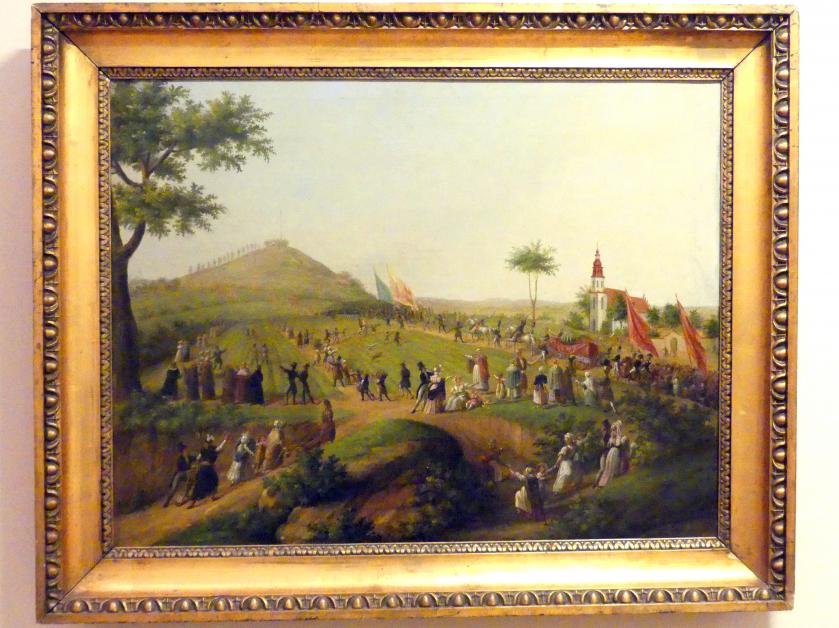 Teodor Baltazar Stachowicz (1859), Der künstliche Kościuszko-Hügel in Krakau, Breslau, Nationalmuseum, 1. OG, schlesische Kunst 17.-19. Jhd., Saal 8, 1859