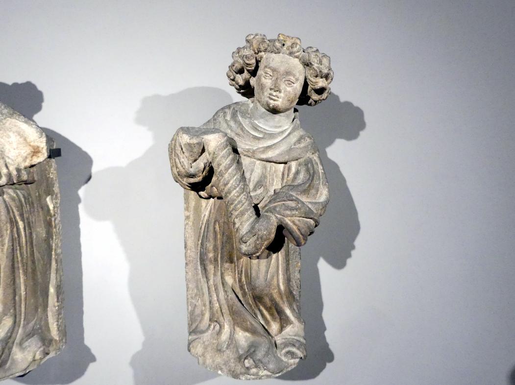 Engel mit Kerze, Breslau, Nationalmuseum, 1. OG, schlesische Steinskulptur 12.-16. Jhd.,, um 1400