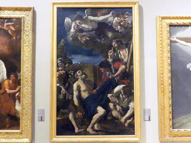Giovanni Francesco Barbieri (Il Guercino) (1612–1659), Martyrium des Apostels Petrus, Carpi, chiesa San Bernardino da Siena, jetzt Modena, Galleria Estense, Saal 18, 1618