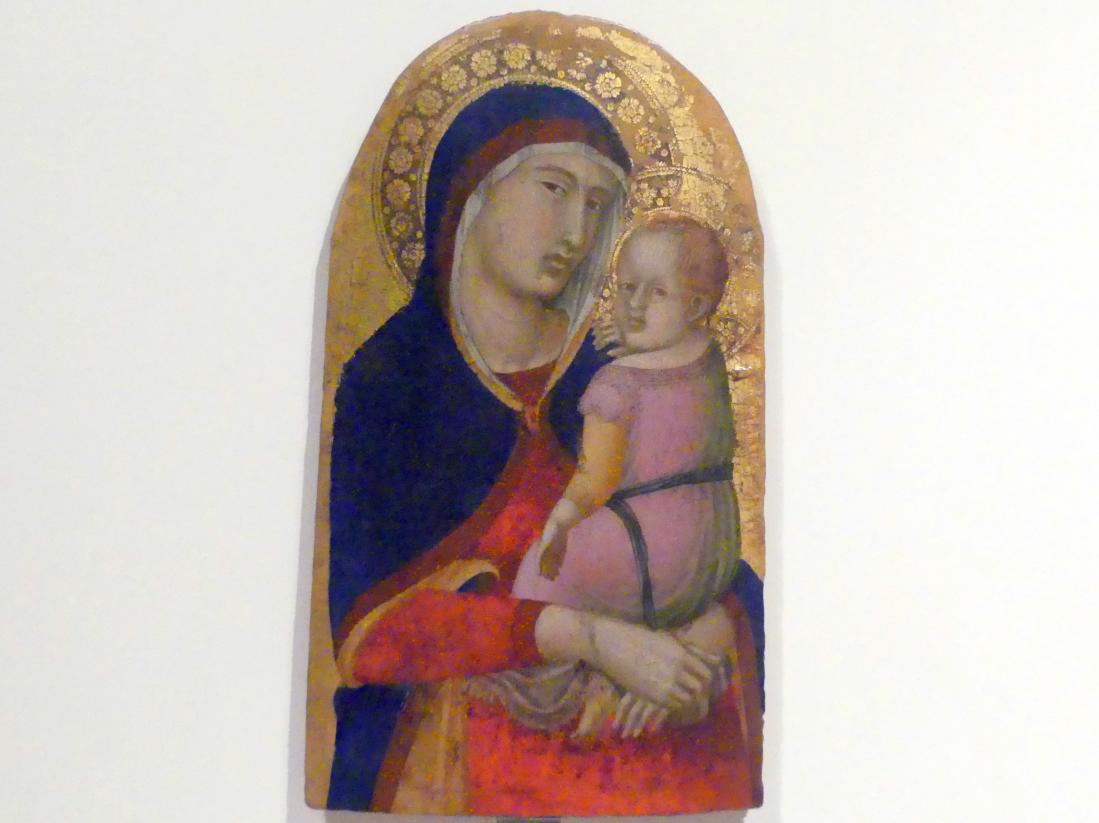 Pietro Lorenzetti (1332–1348), Maria mit Kind, Castelnuovo Tancredi, Chiesa di San Bartolomeo, jetzt Buonconvento, Museo d’Arte Sacra della Val d’Arbia, Saal 1, 1. Hälfte 14. Jhd.