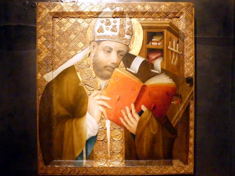 Heiliger Ambrosius, Karlstein (Karlštejn), Burg Karlstein, jetzt Prag, Nationalgalerie im Agneskloster, Saal C, 1360&ndash;1364