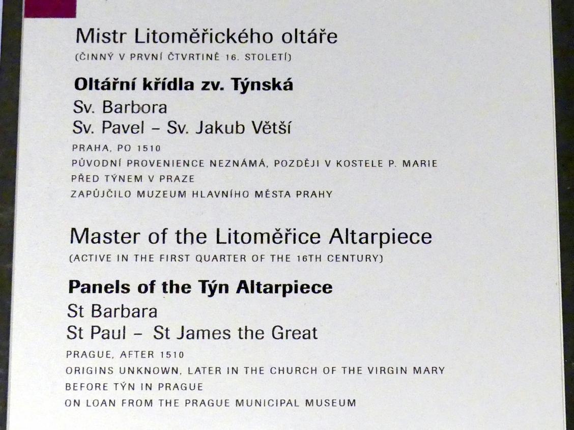 Meister des Leitmeritzer Altars (1500&ndash;1515), Tafeln des Teyner Altares, Prag, Nationalgalerie im Agneskloster, Saal L, nach 1510, Bild 4/4
