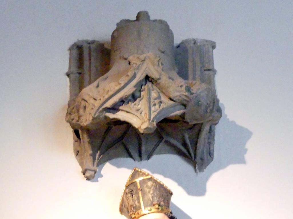 Tilman Riemenschneider (1487&ndash;1523), Fragment eines Baldachins von der Südfassade der Marienkapelle in Würzburg, Würzburg, Marienkapelle, jetzt München, Bayerisches Nationalmuseum, Saal 16, 1491&ndash;1492