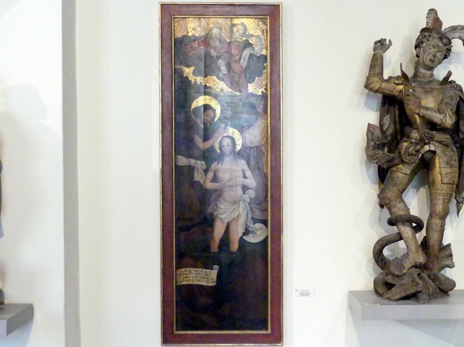 Bernhard Strigel (1475–1528), Taufe Christi, Ottobeuren, Benediktinerabtei, jetzt München, Bayerisches Nationalmuseum, Saal 17, Undatiert