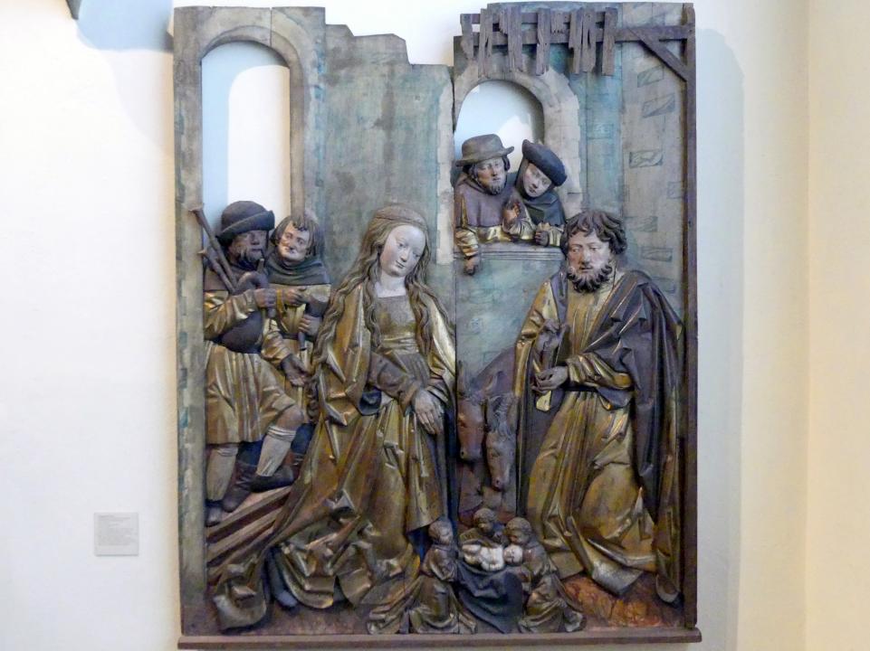 Nikolaus Weckmann (Werkstatt) (1510–1523), Anbetung der Hirten, Wettenhausen, ehem. Augustiner-Chorherren-, heute Dominikanerinnenkloster, jetzt München, Bayerisches Nationalmuseum, Saal 15, 1523–1524
