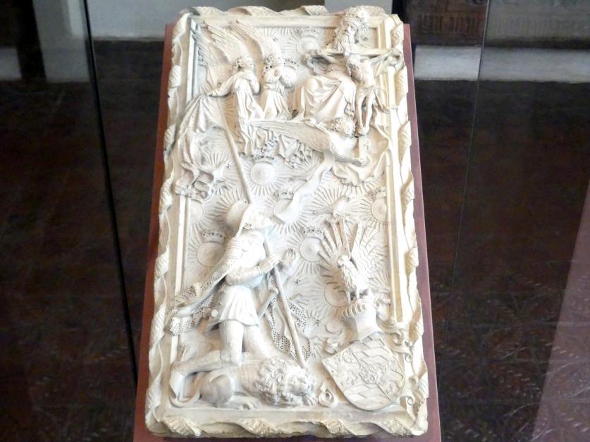 Hans Multscher (1428&ndash;1465), Modell eines geplanten Grabmals für Herzog Ludwig des Gebarteten von Bayern-Ingolstadt, Ingolstadt, Münster Zur Schönen Unserer Lieben Frau, jetzt München, Bayerisches Nationalmuseum, Saal 8, 1430