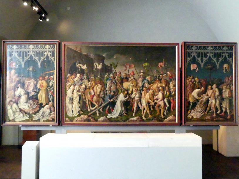 Gabriel Angler (1440–1445), Tafeln vom Hochaltar aus Kloster Tegernsee, Tegernsee, ehemalige Benediktinerabtei, Abteikirche St. Quirinus, jetzt München, Bayerisches Nationalmuseum, Saal 8, 1444–1445