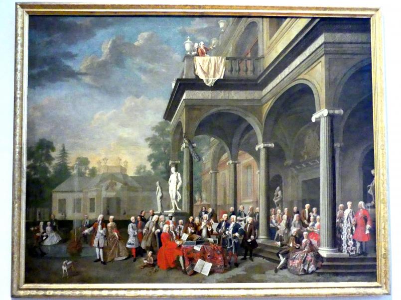 Peter Jakob Horemans (1733–1768), Hofkonzert in Schloss Ismaning, München, Bayerisches Nationalmuseum, Saal 37, 1733