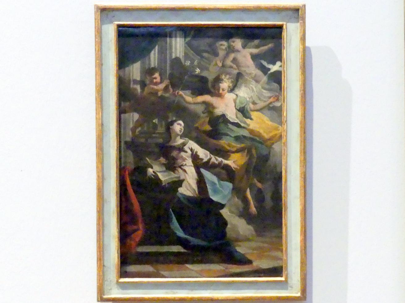 Johann Jakob Zeiller (1744&ndash;1760), Verkündigung Mariens, München, Bayerisches Nationalmuseum, Saal 44, um 1760