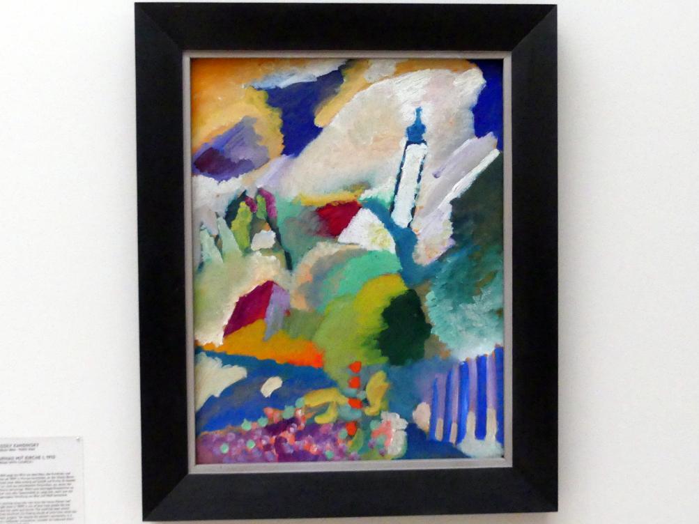 Wassily Kandinsky (1900&ndash;1943), Murnau mit Kirche I, München, Lenbachhaus, Saal 34, 1910