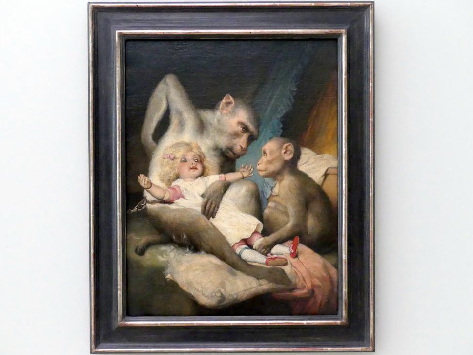 Gabriel von Max (1865&ndash;1901), Anthropologischer Unterricht, München, Lenbachhaus, Saal 26, nach 1900