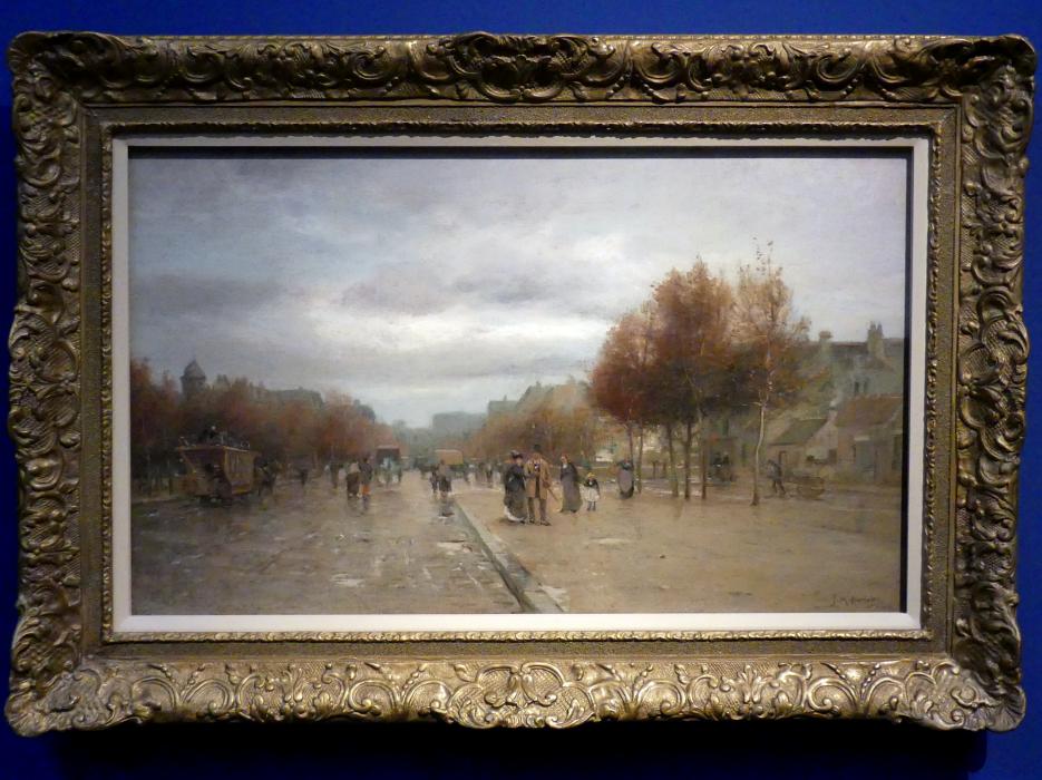 James Macdonald Barnsley (1885), Straßenszene, Paris, München, Kunsthalle, Ausstellung "Kanada und der Impressionismus" vom 19.07.-17.11.2019, Frankreich-Impressionen, um 1885