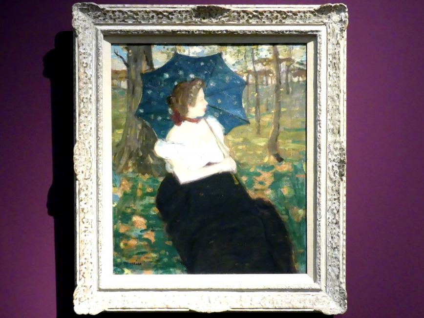 James Wilson Morrice (1897&ndash;1921), Der blaue Regenschirm, München, Kunsthalle, Ausstellung "Kanada und der Impressionismus" vom 19.07.-17.11.2019, Frauen in ihrer Freizeit, um 1898
