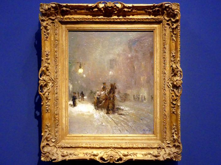 Maurice Galbraith Cullen (1893&ndash;1922), Winterabend in der Craig Street, Montreal, München, Kunsthalle, Ausstellung "Kanada und der Impressionismus" vom 19.07.-17.11.2019, Städtisches Leben, 1912
