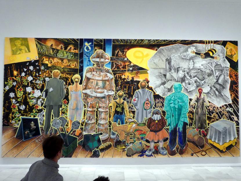 Jörg Immendorff (1965–2007), The Rake's Progress, Madrid, Museo Reina Sofía, Ausstellung "Jörg Immendorff - The Task of the Painter" vom 30.10.2019-13.04.2020, Saal 6, 1993–1994