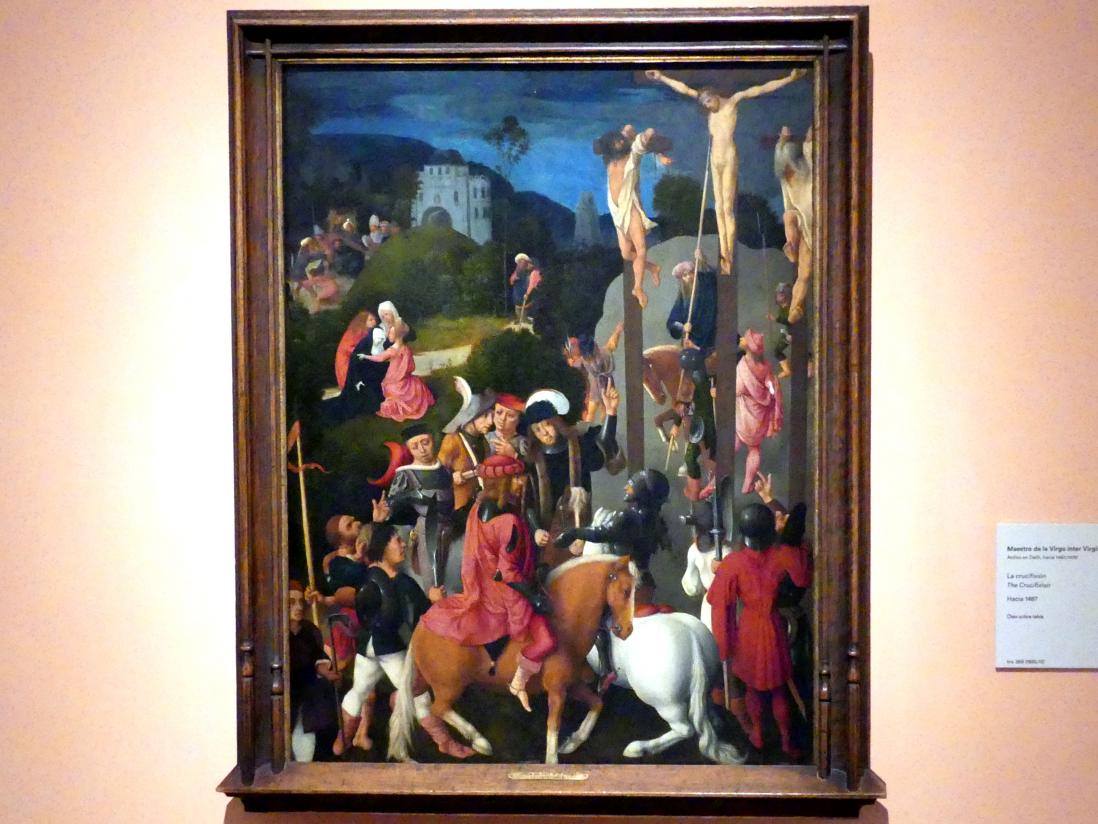 Meister der Virgo inter Virgines (1487), Kreuzigung, Madrid, Museo Thyssen-Bornemisza, Saal 3, niederländische Malerei, um 1487