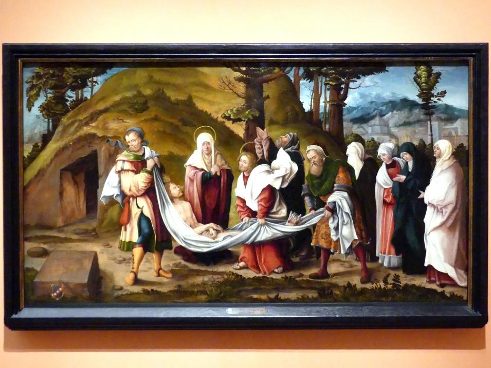 Hans Burgkmair der Ältere (1490–1529), Grablegung Christi, Madrid, Museo Thyssen-Bornemisza, Saal 8, deutsche Malerei des 15. und 16. Jahrhunderts, um 1520