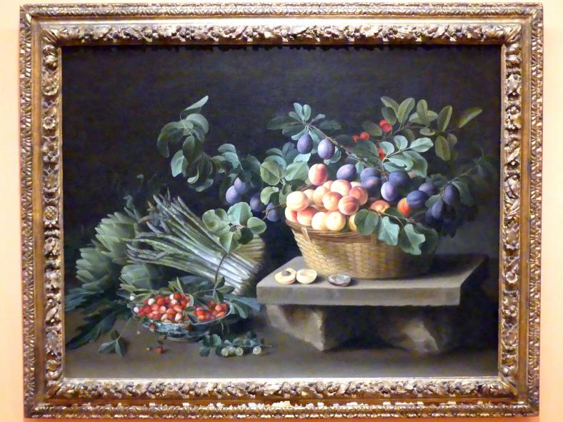Louise Moillon (1631–1637), Stillleben mit Früchten, Madrid, Museo Thyssen-Bornemisza, Saal D, Malerei des 17. Jahrhunderts, 1637