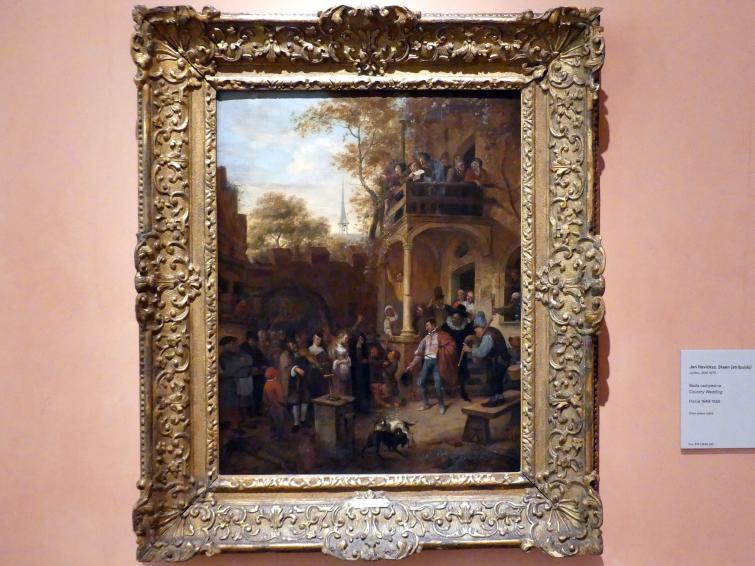 Jan Havickszoon Steen (1650&ndash;1678), Landhochzeit, Madrid, Museo Thyssen-Bornemisza, Saal 22, niederländische Malerei des 16. Jahrhunderts, um 1649&ndash;1655